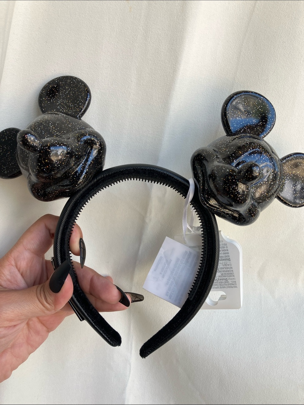 Disney Black Glitter Mickey Ear Headband